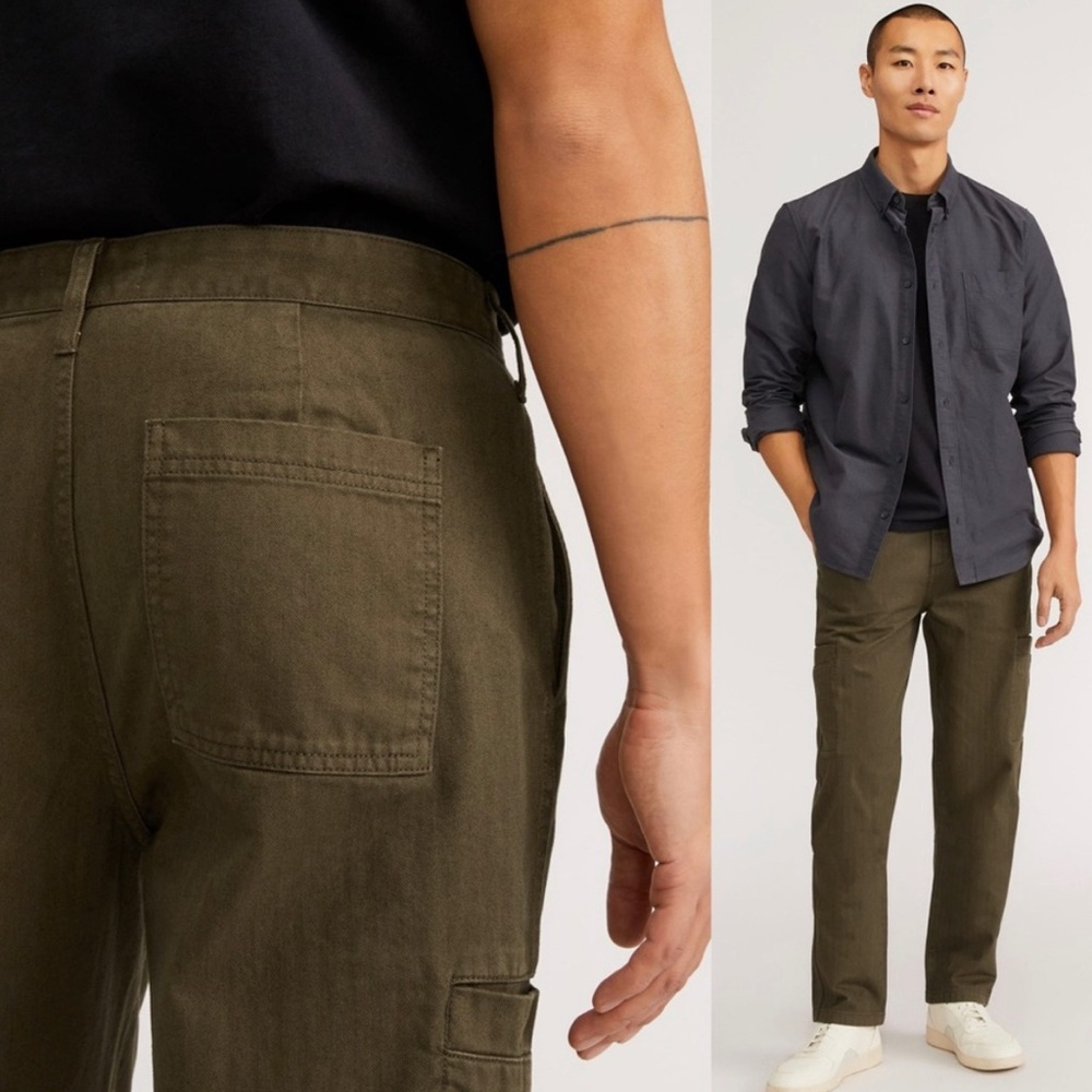 Everlane Mens The Organic Cotton Herringbone Refined Cargo Pant Size 32